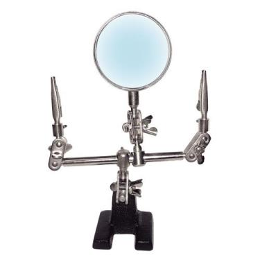 Imagem de Lupa com Suporte e Pincas C/ Aumento 3X Hikari HL-S10