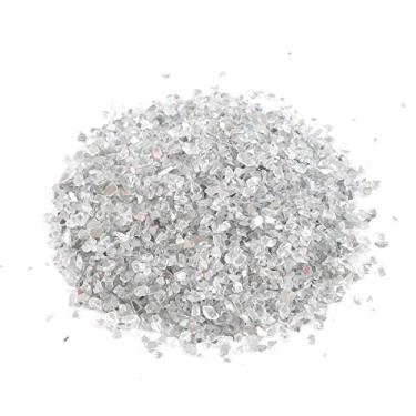 Imagem de Shiny Stone Cascalho de vidro refletivo de alto brilho, pedras de fogo, gotas de fogo, pedrinhas de vidro de fogo, pedras, pedras, lascas para fogueira, aquário, jardim, 3-6 mm, 305 g (espelho