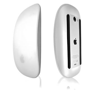 Imagem de uqy Capa de silicone para mouse para Apple Magic Mouse 1&2, à prova de quedas, à prova de poeira, capa ultrafina (cinza)