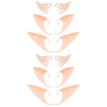 Imagem de Acessórios de baile de máscaras cosplay Orelhas de elfo – Fantasia de fantasia de fantasia de festa de anime para Halloween, Cor da Pele, Three sizes