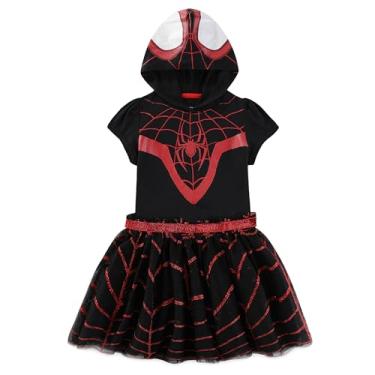 Imagem de Marvel Miles Morales Spider-Man Girls Hooded Cosplay Tulle Dress for Toddlers
