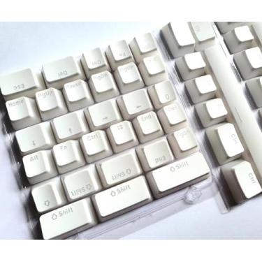 Imagem de LZYDD Barra de espaço Enter Shift Ctrl Backspace Arrow ESC PBT teclas retroiluminadas para Corsair K63 K65 K68 K70 K95 / Razer 104x / Logitech G710 G610 MX switches teclados mecânicos (branco)