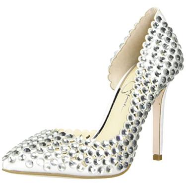Imagem de Jessica Simpson Sapato feminino Preppi D'Orsay, Branco, 36