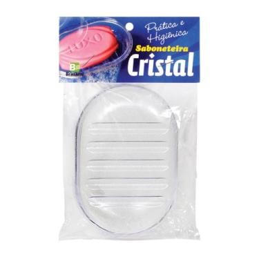 Imagem de Saboneteira Com Tampa Cristal Transparente Unitária - Brasami
