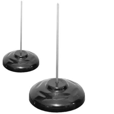 Imagem de Kit 80 Espetos Para Papel De Base Plástica Preta Escritório - WCAN