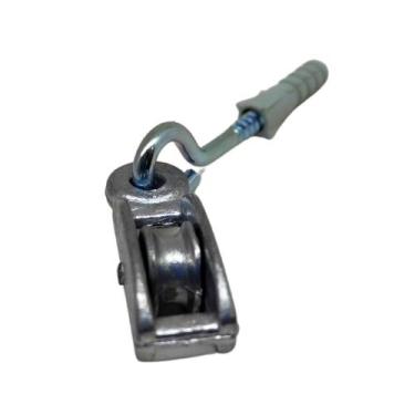 Imagem de Jogo Carretilhas Roldana Metal Reposição Varal Teto Parede - ROCHA