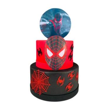 Imagem de Bolo Fake Homem Aranha Miles Morales - Catavento Festa dos Sonhos