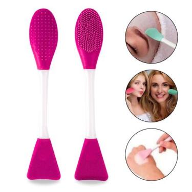 Imagem de Espátula Dupla Multicolor Macia  Limpeza Pele Banho Remoção Cravos Maq