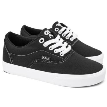 Imagem de Tênis Qix Sunset Vulcanizado Preto Branco Original, Preto, 38