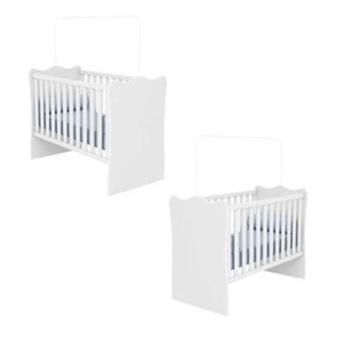 Imagem de Berços Gemeos Simples Doce Sonho Branco Qmovi