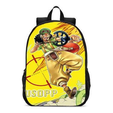 Imagem de Mochila Escolar Infanto Juvenil Anime Mangá One Piece Usopp  Novidade 