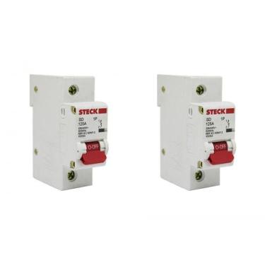 Imagem de Kit C/2 - Disjuntor Steck Din Unipolar 125A Sd61 C10Ka