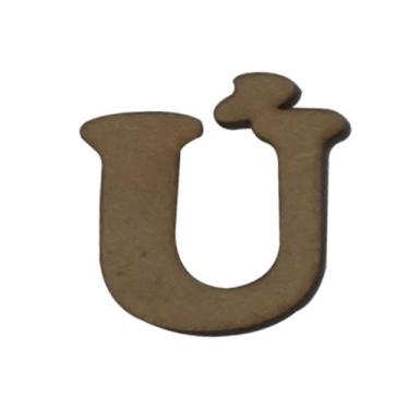 Imagem de Letras com Acento para Aplique Artesanato 2,5cm Kit 30un Mdf Madeira -