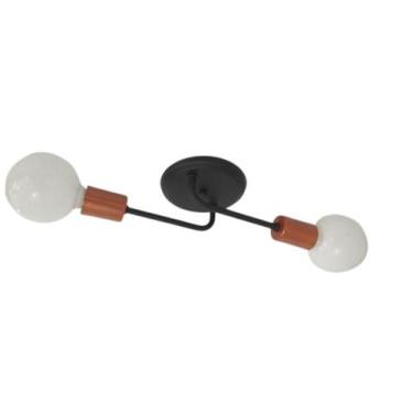 Imagem de Lustre De Teto/Parede Industrial para 2 Lâmpadas - Plafon/Arandela Ret