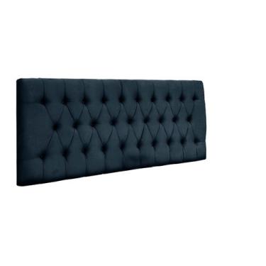 Imagem de Cabeceira Painel Imperatriz 1,58 Cm Cama Box Azul Marinho - Maitê Moda