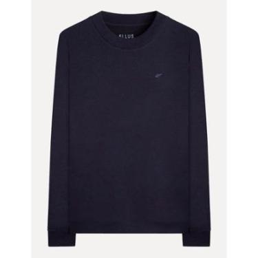 Imagem de Moletom Ellus Masculino Crewneck Regular Basic Easa Azul Marinho-Masculino