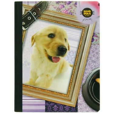 Imagem de Livro de composição costurada HanaDeka, 100 folhas, regra ampla, 22 x 19 cm, 1 livro, a cor da capa pode variar (11754)