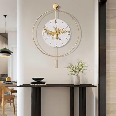 Imagem de Relógio de parede grande, relógio de pêndulo moderno, relógios de parede operados por bateria, relógios de quartzo decorativos silenciosos sem tique-taque para sala de estar, cozinha, escola, quarto,