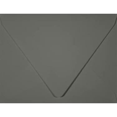 Imagem de LUXPaper Envelopes de convite com aba de contorno A2 | 4 3/20.3 cm x 5 3/10.2 cm | Cinza fumê | 36.3 kg Texto | 50 Qtd
