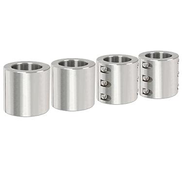 Imagem de HECASA Braçadeira de tubo de colar dividido compatível com grampos de barra de rolo de tubo de aço tamanho OD de 1,875 polegadas parafuso soldável em suportes de gaiola de rolo 4 peças