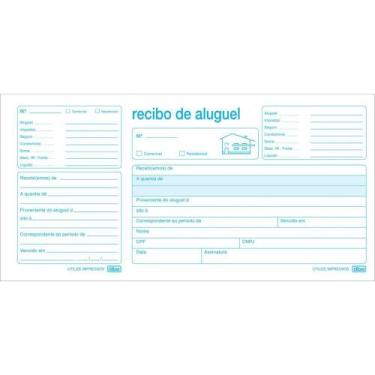 Imagem de Impresso Recibo de Aluguel com Canhoto - 50 Folhas - Pacote com 20 - T