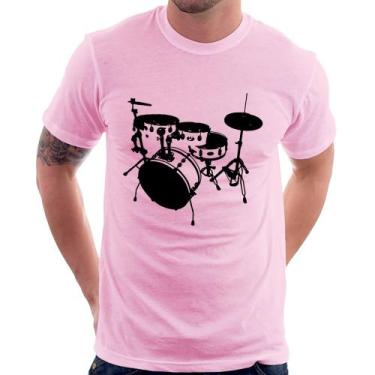 Imagem de Camiseta Bateria Música Baterista - Foca na Moda, Rosa bebê, P