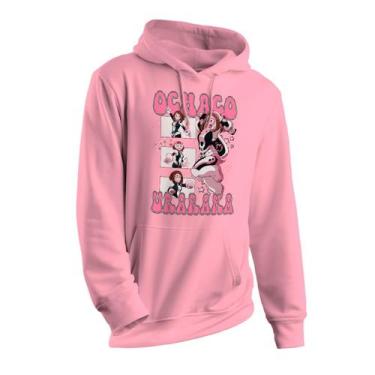 Imagem de Moletom Canguru Unissex Anime Boku No Hero Ochaco Uraraka - Abstract G
