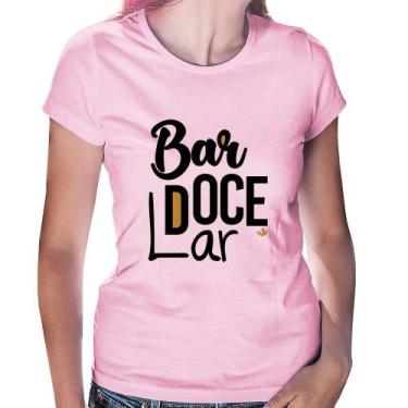 Imagem de Baby Look Bar doce lar - Foca na Moda, Rosa bebê, GG