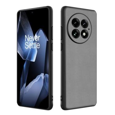 Imagem de Duxsmei Capa para Oneplus 13, TPU e camurça PU, capa de luxo ultraleve antivibração antiderrapante para Oneplus 13 5G, para homens e mulheres (cinza)