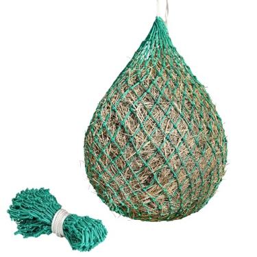 Imagem de Tackmore Rede de feno de alimentação lenta para cavalos com saco de feno de 101 cm, rede alimentadora de feno com 5 furos verde grama