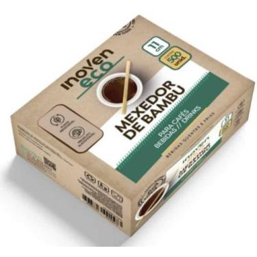 Imagem de Mexedor Inoven Bambu Lisa 11cm Eco Bebidas Café Drinks 1000un - O BROT