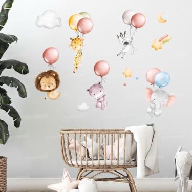 Imagem de Adesivo de Parede Animais Safari Infantil Quarto Bebê Kids Brinquedoteca Decoração