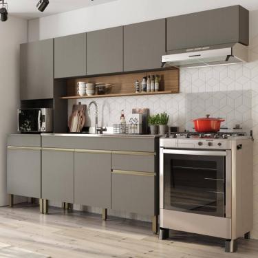 Imagem de Armário de Cozinha Completa 150 com Balcão para pia 9 Portas Line