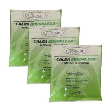 Imagem de 3 Calda Bordaleza Hidroponia E Controle Fungos - 20 G - Quimiagri