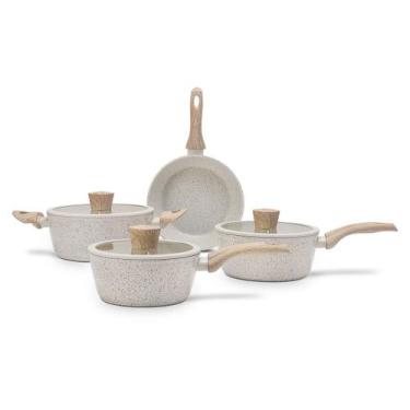 Imagem de Jogo de Panelas Brinox Antiaderente Ceramic Life 4 Peças Sirius com In