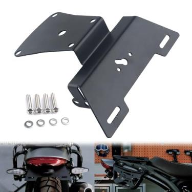 Imagem de FINMOKAL Suporte de placa de licença de motocicleta compatível com Triumph Scrambler 400X Speed 400 2023-2025 Speed T4 2024-2025