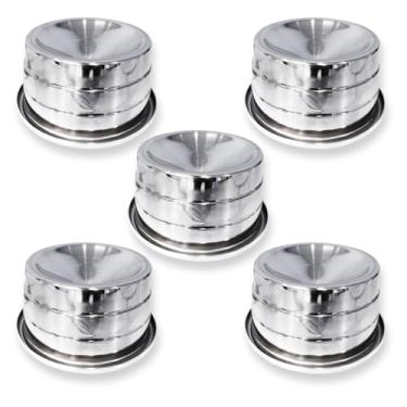 Imagem de Kit 5 Comedouro Ergonômico Elevado Anti Formiga Para Gatos Alumínio