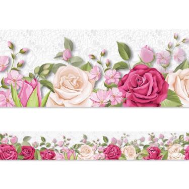 Imagem de Faixa Decorativa Adesiva (Autocolante) - FLORES E RENDA - Dekalque