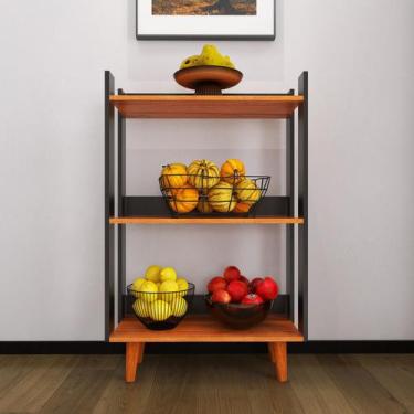 Imagem de Fruteira Para Organização e Decoração da Cozinha com Pés de Madeira Ma