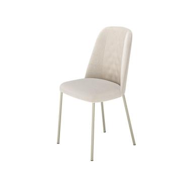 Imagem de Kit 2 Cadeiras para Sala de Jantar com Pés em Aço Arcádia - caixa com 2 Unidade - Champ...
