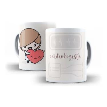 Imagem de Caneca Porcelana Médico Cardiologista Profissão Coleção Cute Presente 