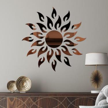 Imagem de Espelho Decorativo Sol Bronze - Inove Papéis de Parede