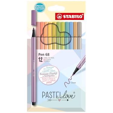 Imagem de STABILO Marcador premium Pen 68 - conjunto PASTELlove - estojo com 12 cores pastel