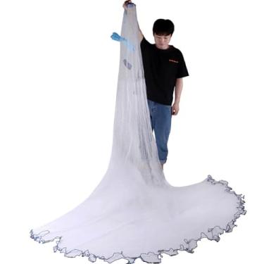 Imagem de Lawaia redes de pesca rede fundida mão lançar pesca rede fundida armadilha para peixes lançar rede equipamento de pesca de água salgada - ideal para peixes de camarão e pesca com mosca - rai