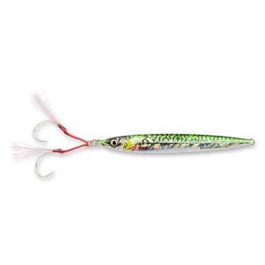 Imagem de Savage Gear Isca de pesca Slim Jig Minnow, 340 g, cavala verde, contornos e movimentos realistas, ótima para mirar peixes e pelágicos, chocalho embutido
