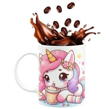 Imagem de Caneca de Porcelana Unicórnio Cute 325ml Color Marshmallows - PRMUG