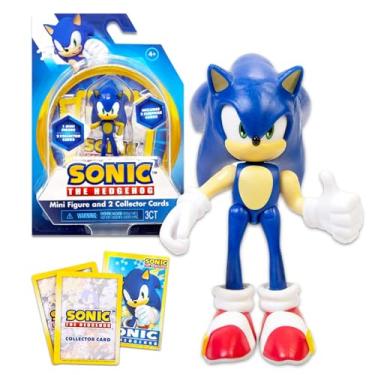 Imagem de Sonic Action Figure Sonic The Hedgehog - Sonic 3 in Mini Figure Plus Collector Cards | Sonic Figurines Action Figures