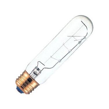 Imagem de Bulbrite Lâmpada Tubular Incandescente T10 De 15 Watts 15T10C, Transparente - Pacote Com 2