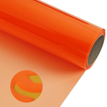 Imagem de RENLI·TONG Rolo De Vinil Transferência Térmica Fosco Renlitong 3D Puff Htv 30 Cm X 2,13 M Para Passar A Ferro Em Camisetas Prensadas, Todos Os Designs Máquina Corte (2,13 M, Laranja 3D)