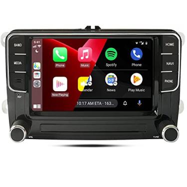Imagem de SCUMAXCON Sistema De Som Automotivo Sem Fio Carplay 7" Android Auto 13, 8 Núcleos, 4+64G, Gps, Navegação Bluetooth, Wi-Fi, Usb, Rvc, Ips, Tela Sensível Ao Toque Estilo Rcd330 Para Vw Jetta, Golf, Pa